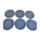 6 flat plates Cocema Fes Morocco, blue mosaic