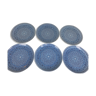 6 flat plates Cocema Fes Morocco, blue mosaic