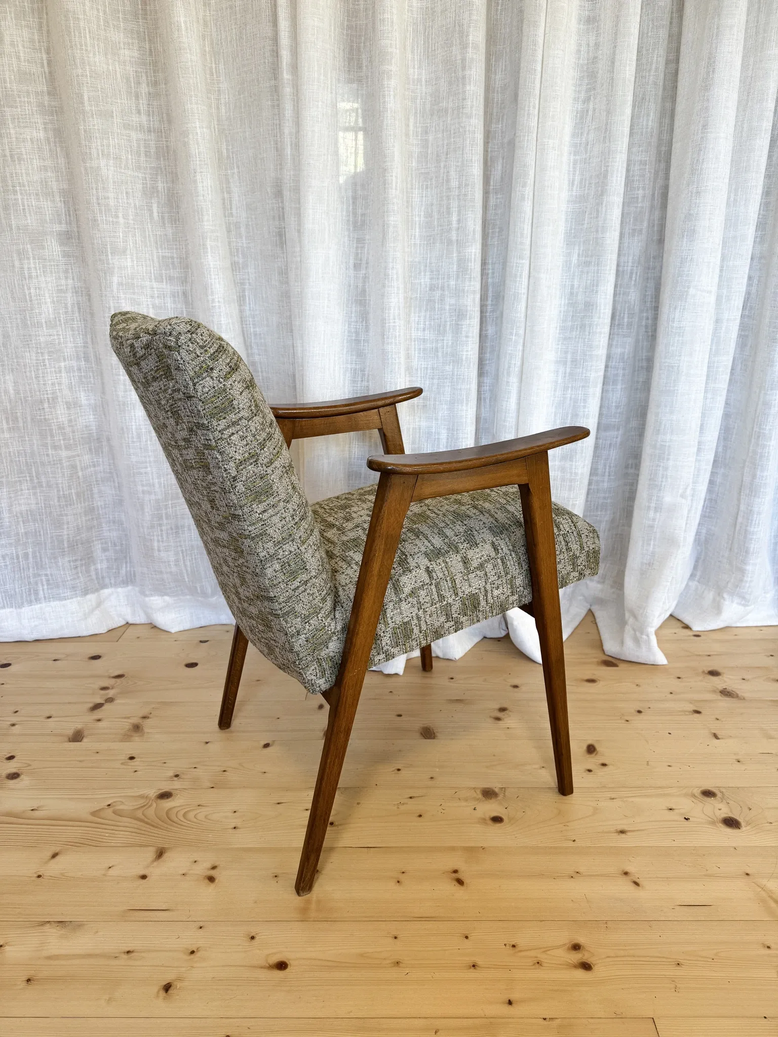 Fauteuil vintage compas années 60