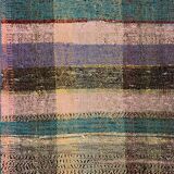 Old Turkish narrow Kilim Runner 330x50 cm, shabby chic, vintage kelim Pink Green