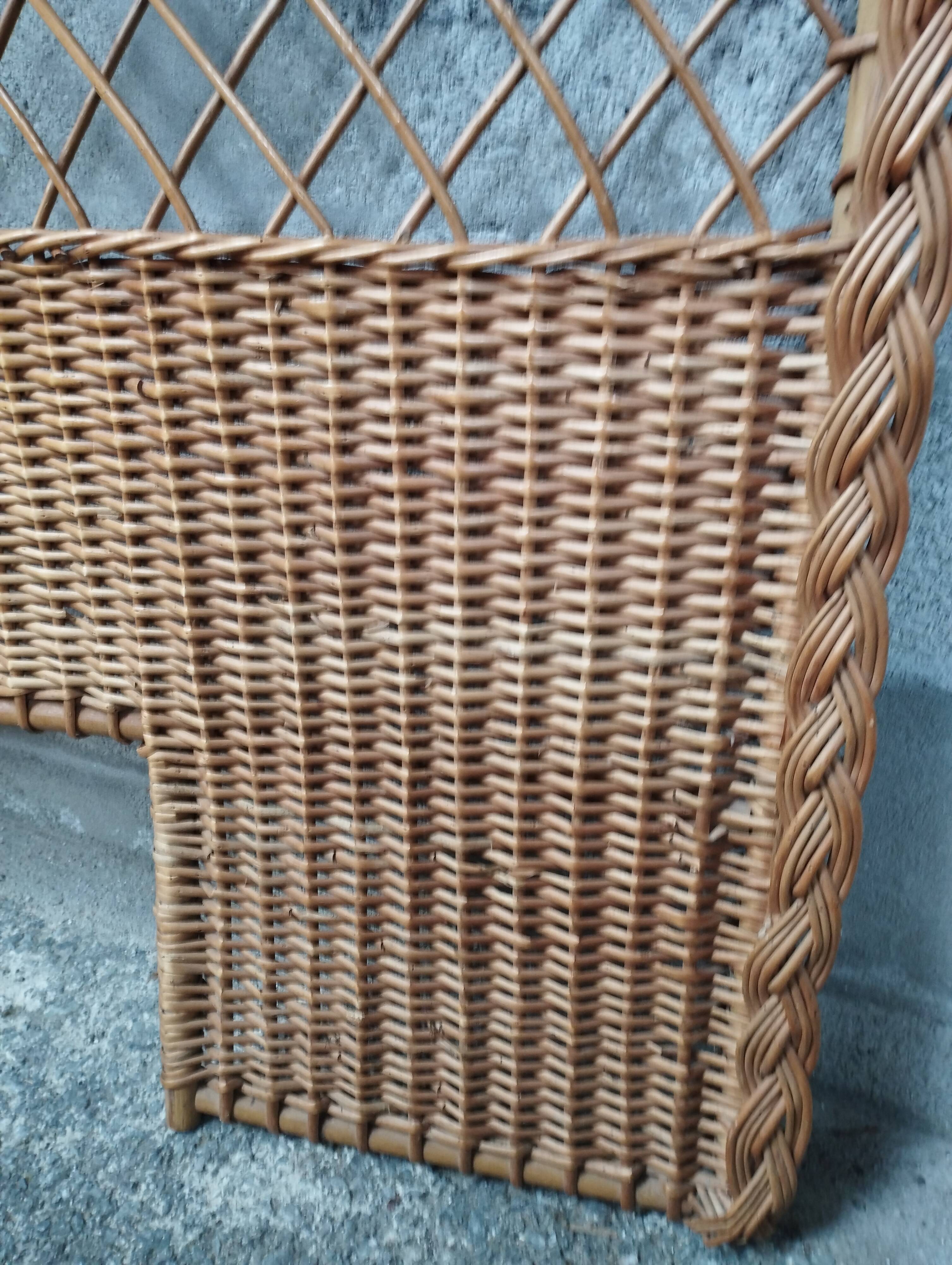 Vintage 50s rattan headboard