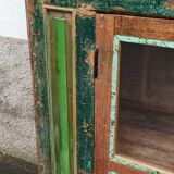 Glazed wooden sideboard with 2 doors