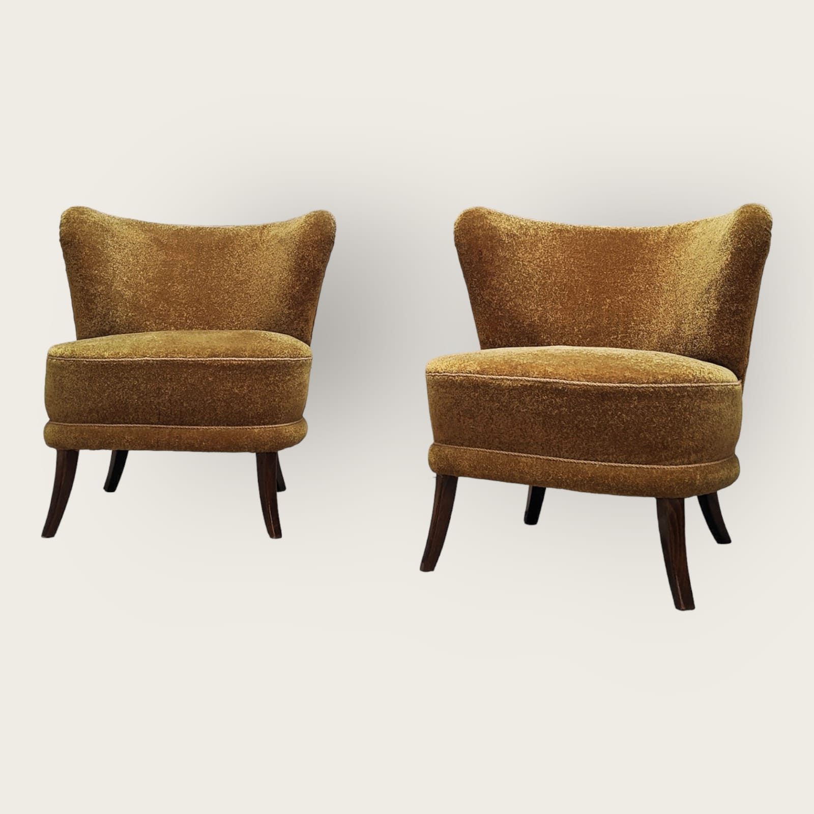 Two Mid Century cocktail chairs