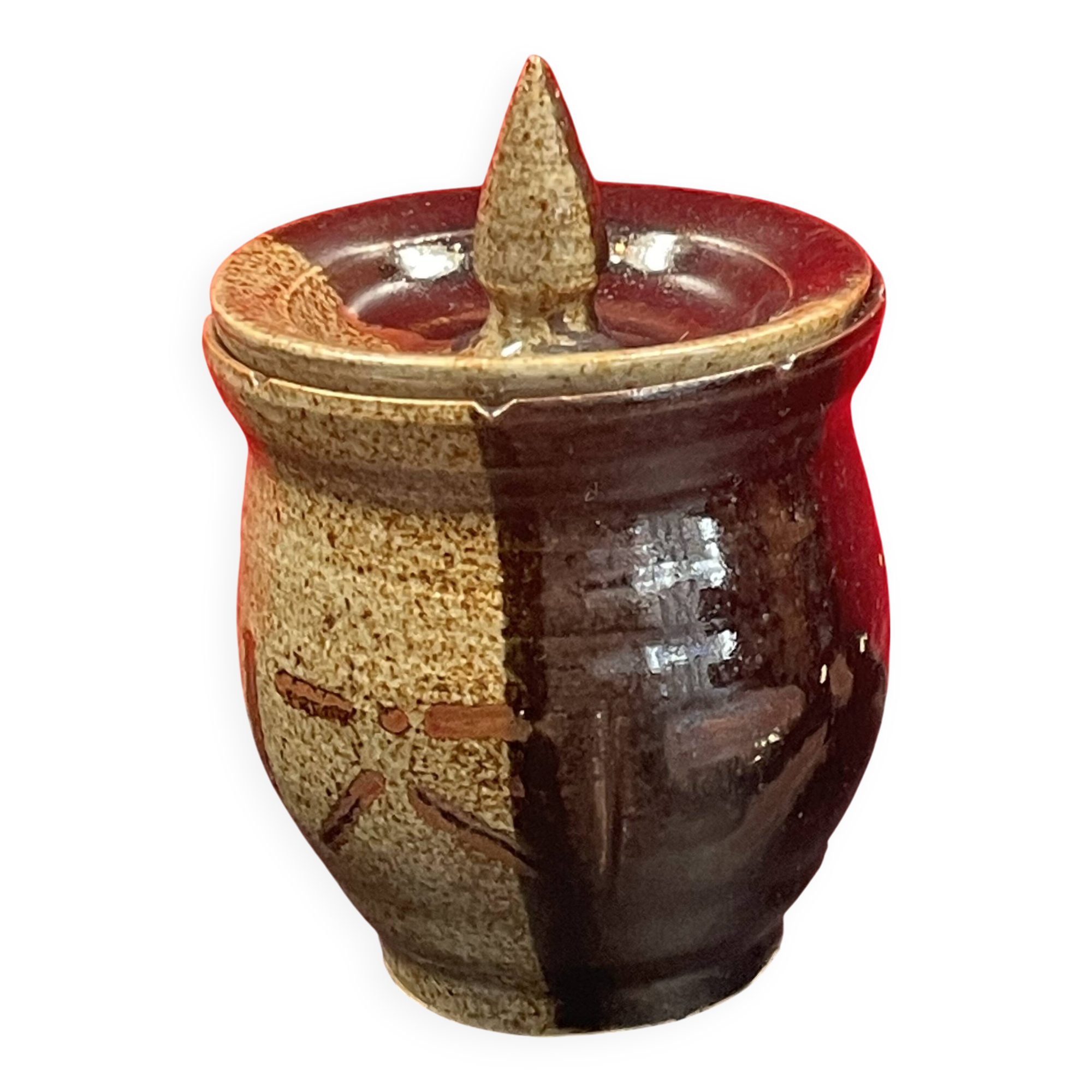 contemporary ceramic, 20th century, tobacco pot, signature to be identified