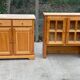 2-part solid wood buffet display cabinet kitchen storage cabinet 94cm