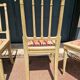 Set of 4 Louis XVI style chairs - In gray lacquered wood