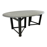 Table à manger ovale dans le style de Jan Vlug, années 1970.
