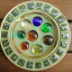 1960's vintage multicolor murano glass glass ashtray