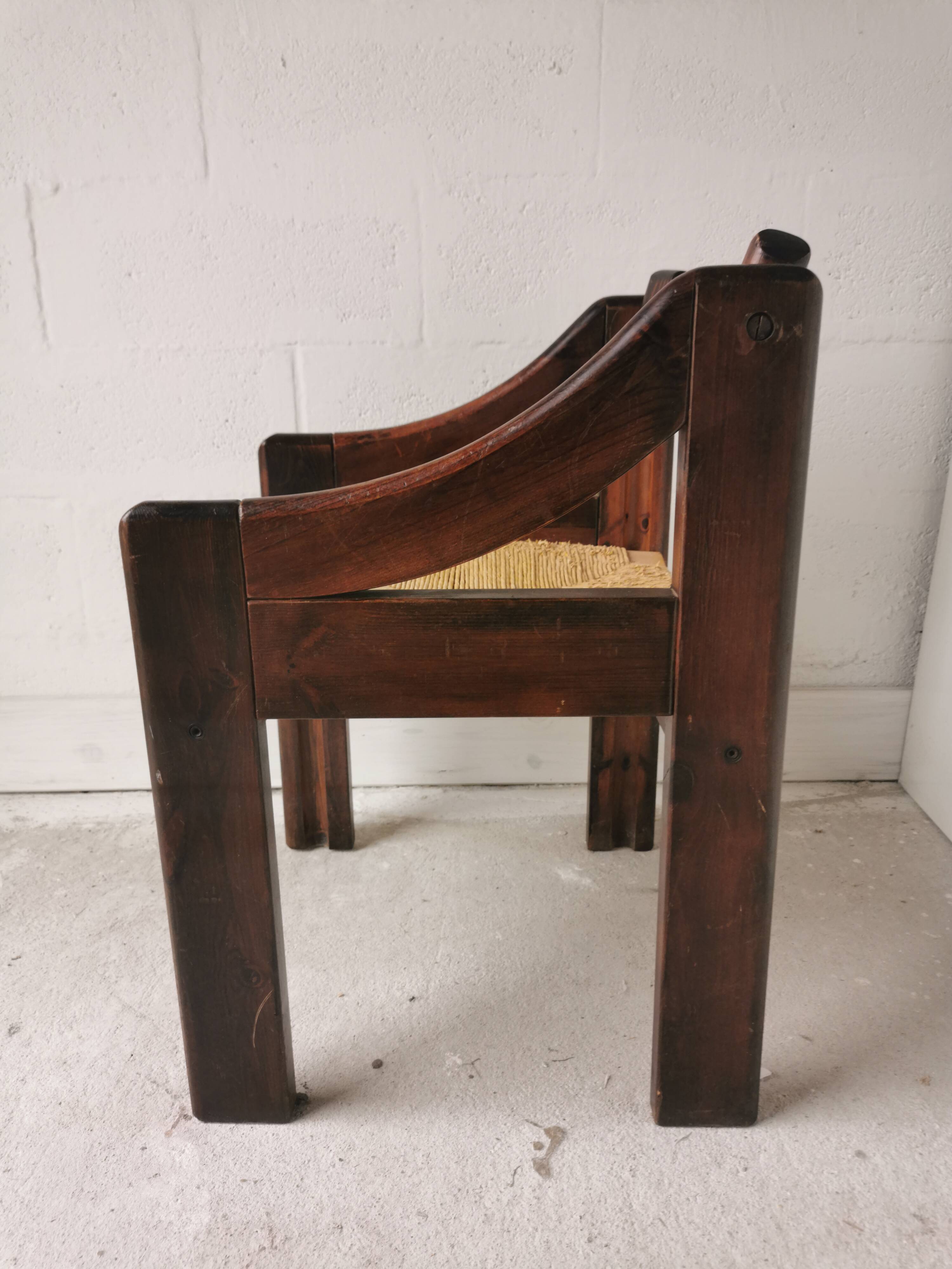 Brutalist italian design armchair