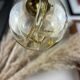 Lamp walking/suspension lamp large globe vintage molded glassware Murano smoked yellow