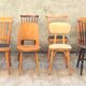 Set of 12 wooden Bistro chairs