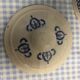 Candy pot covered sugar pot ceramic blue decorations enamelled sandstone