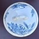 Antique soup tureen, Keller Lunéville earthenware, stamped K, blue decoration.