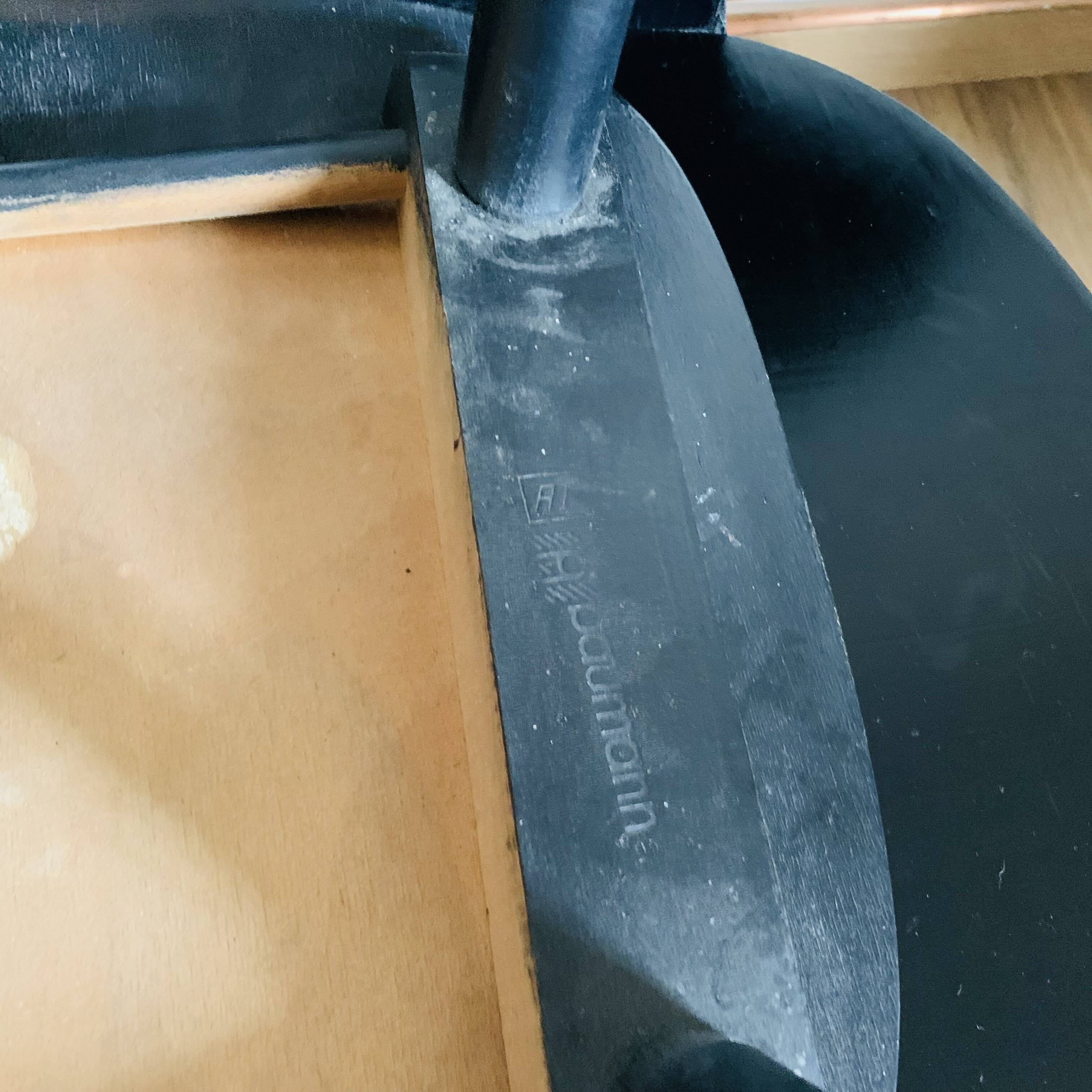 Set of 3 black Baumann eye model chairs