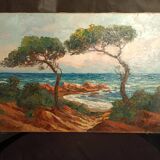 Mediterranean seaside painting