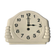 Pendule horloge art déco française Bayard en céramique mouvement quartz