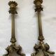 Old pair of bronze candlesticks