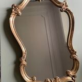 Golden resin shell mirror  46x75cm