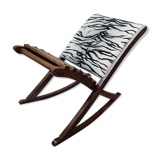 Zebra rocking footrest from 1960