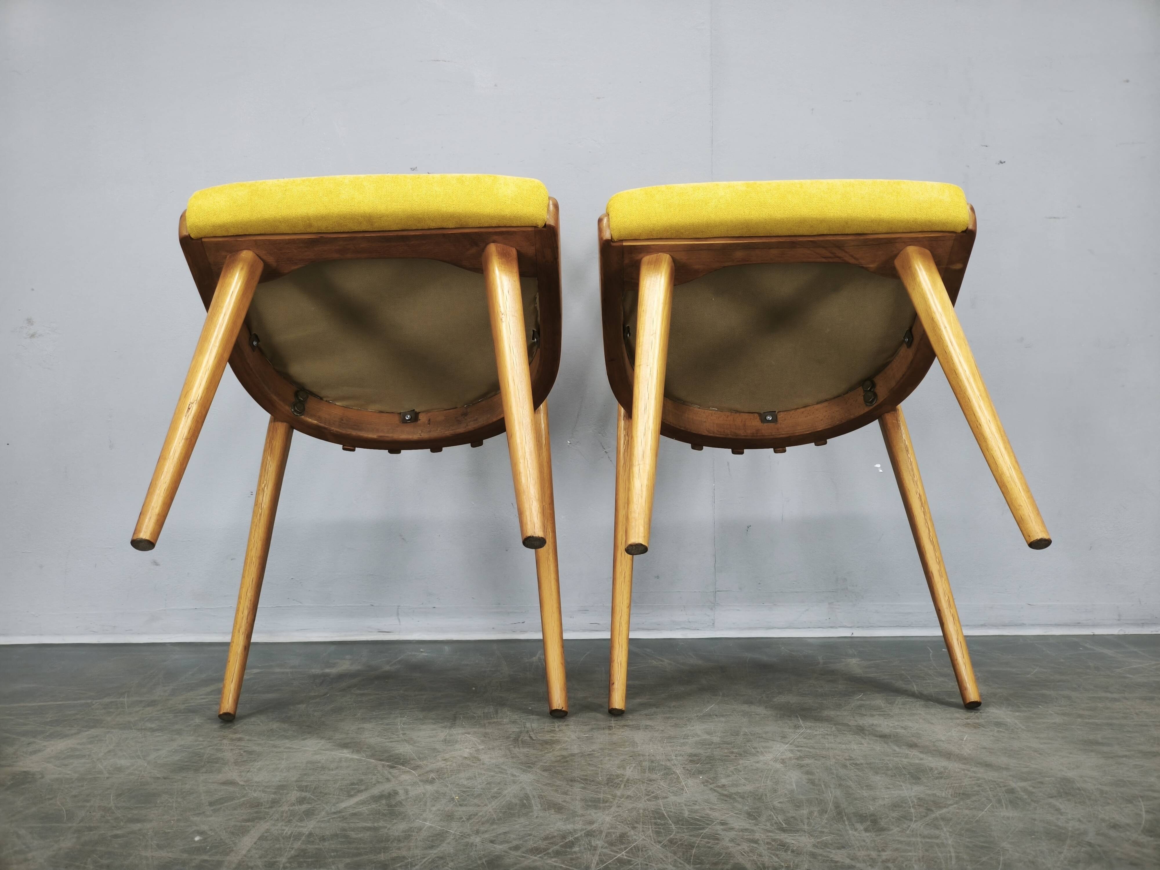 Set of 4 Mid-Century TON Beech Dining Chairs, Czechoslovakia, 1970s