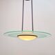 Vintage Italian Glass Disc UFO Pendant Lamp, 1980s