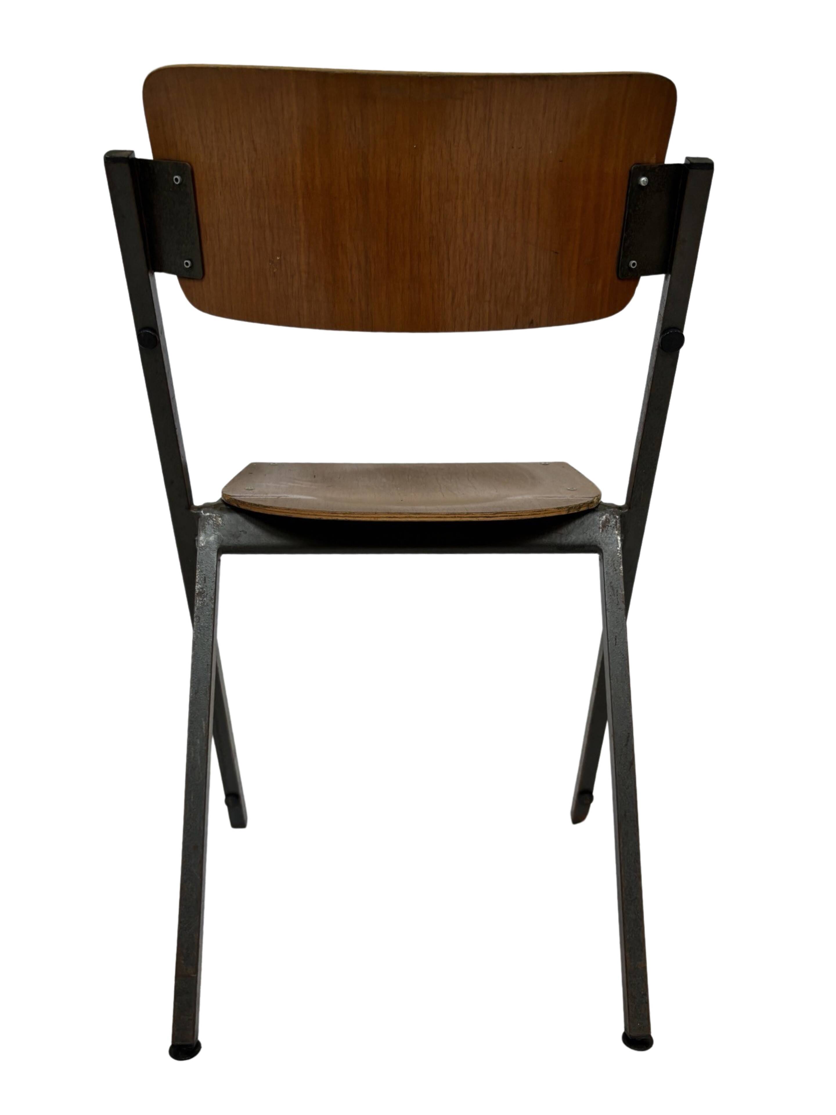 Set Of Four Compass Chairs 1960 Dutch Design School Chairs
