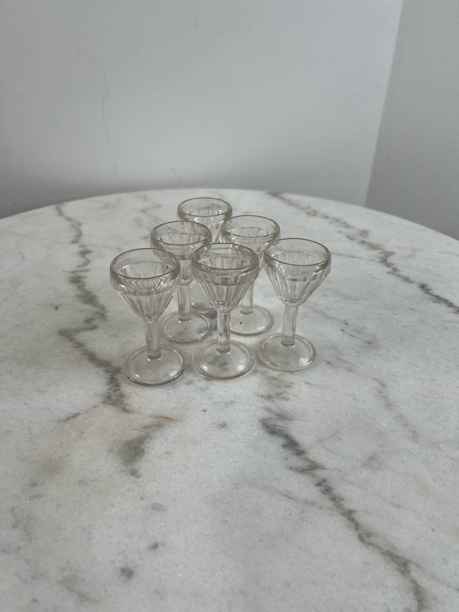 Lot de 6 verres à shooters en verre soufflé