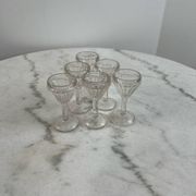 Lot de 6 verres à shooters en verre soufflé