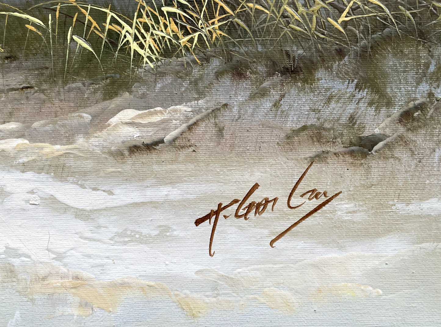 Seascape boat dunes of Sauveterre, Vendée - signature to identify, twentieth