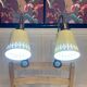 Pair of large modular scandinavian design wall lights from the 1950s.