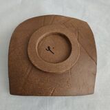 Two terracotta bowls with ethnic decoration and vintage signature.