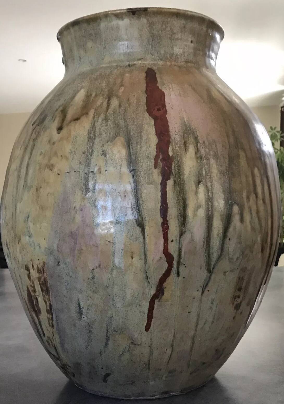 Large vase lucien arnaud sandstone from saint amand en puysaye 1920 art nouveau