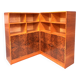 Art Deco bookcases, 1930s, walnut and maple veneer