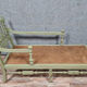 Recamier or provençal rest bench Napoleon III era in lacquered wood