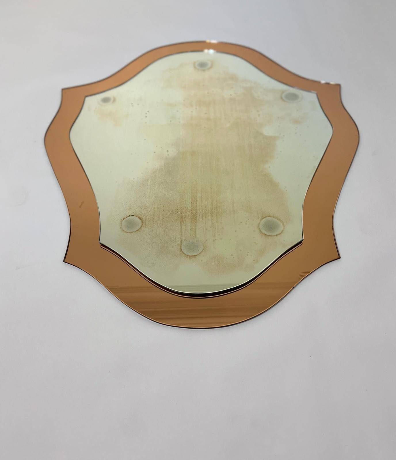 Double mirrors stacked baroque design, France 1970