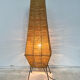 Table lamp in metal and raffia, 50s design