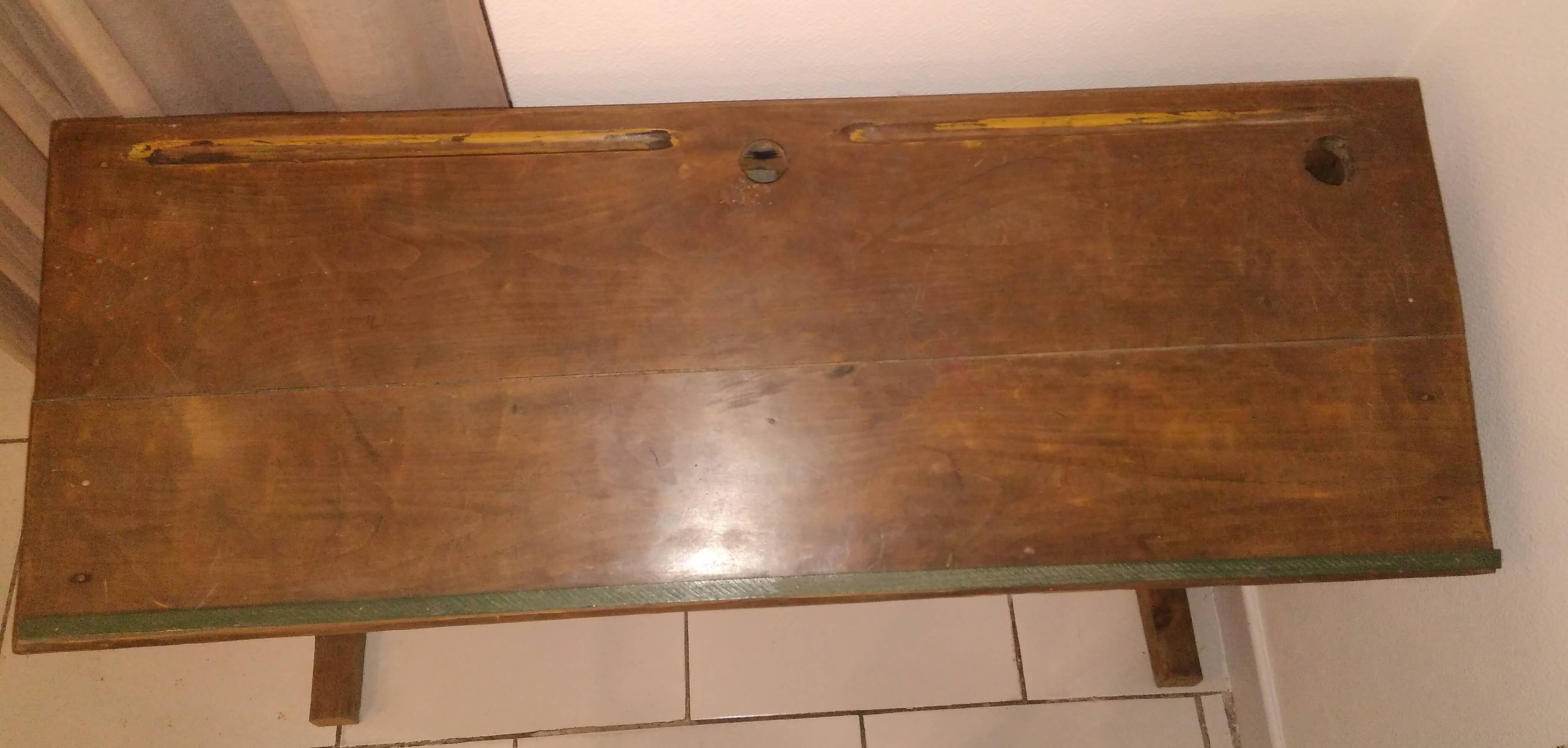 Schoolboy desk double solid wood