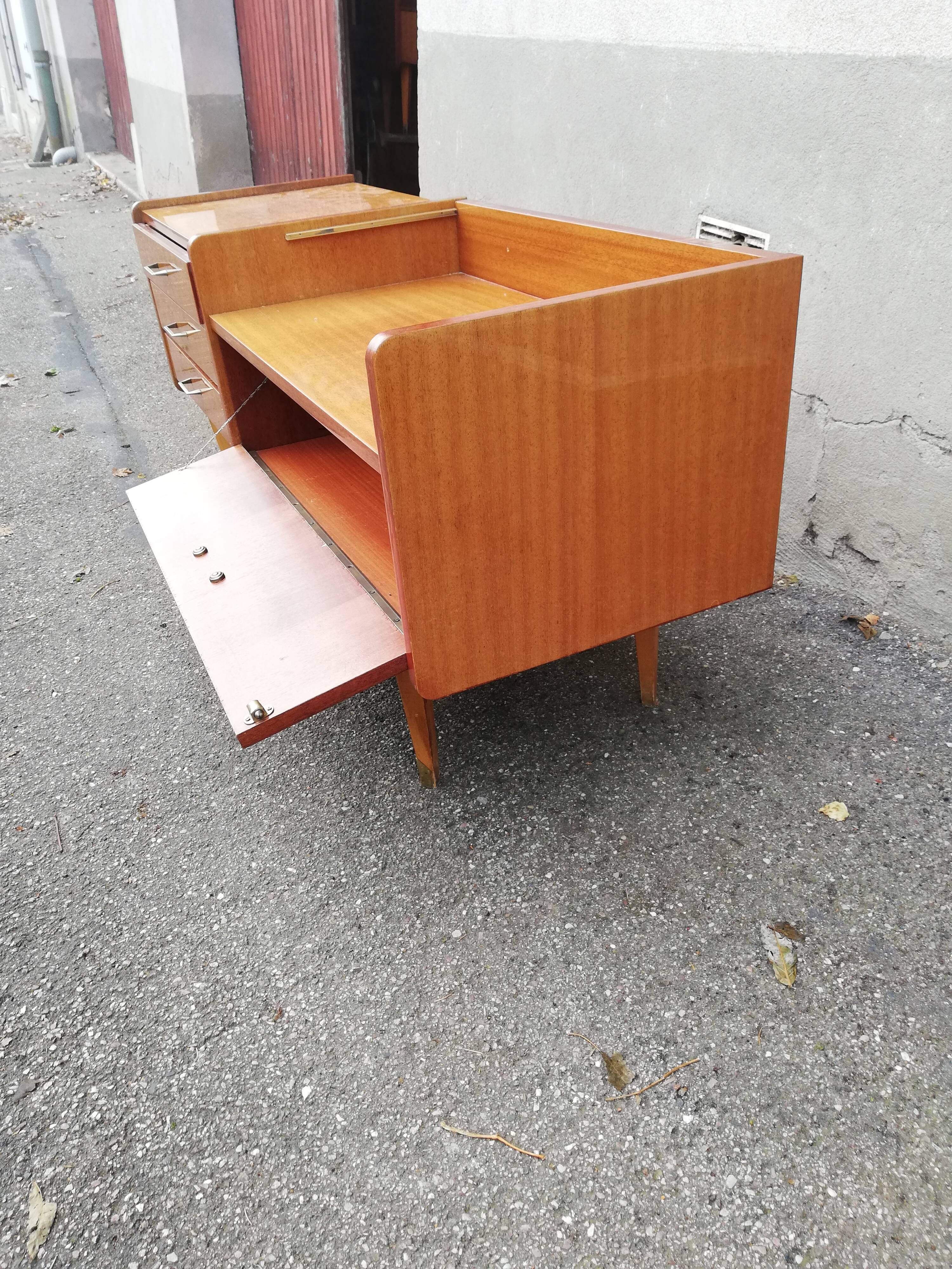 Vintage chest of drawers 3 drawers 1 flap