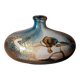 Multilayered glass vase with gold inclusions, Biot workshop, signed JM Operto