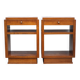 Pair of art deco nightstands, art deco wooden bedside tables, can end
