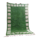 Beni Ouarain style rug - Handwoven Moroccan in green wool - handmade rug - 250 x 154