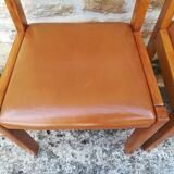 Maison Regain chairs in elm and leather