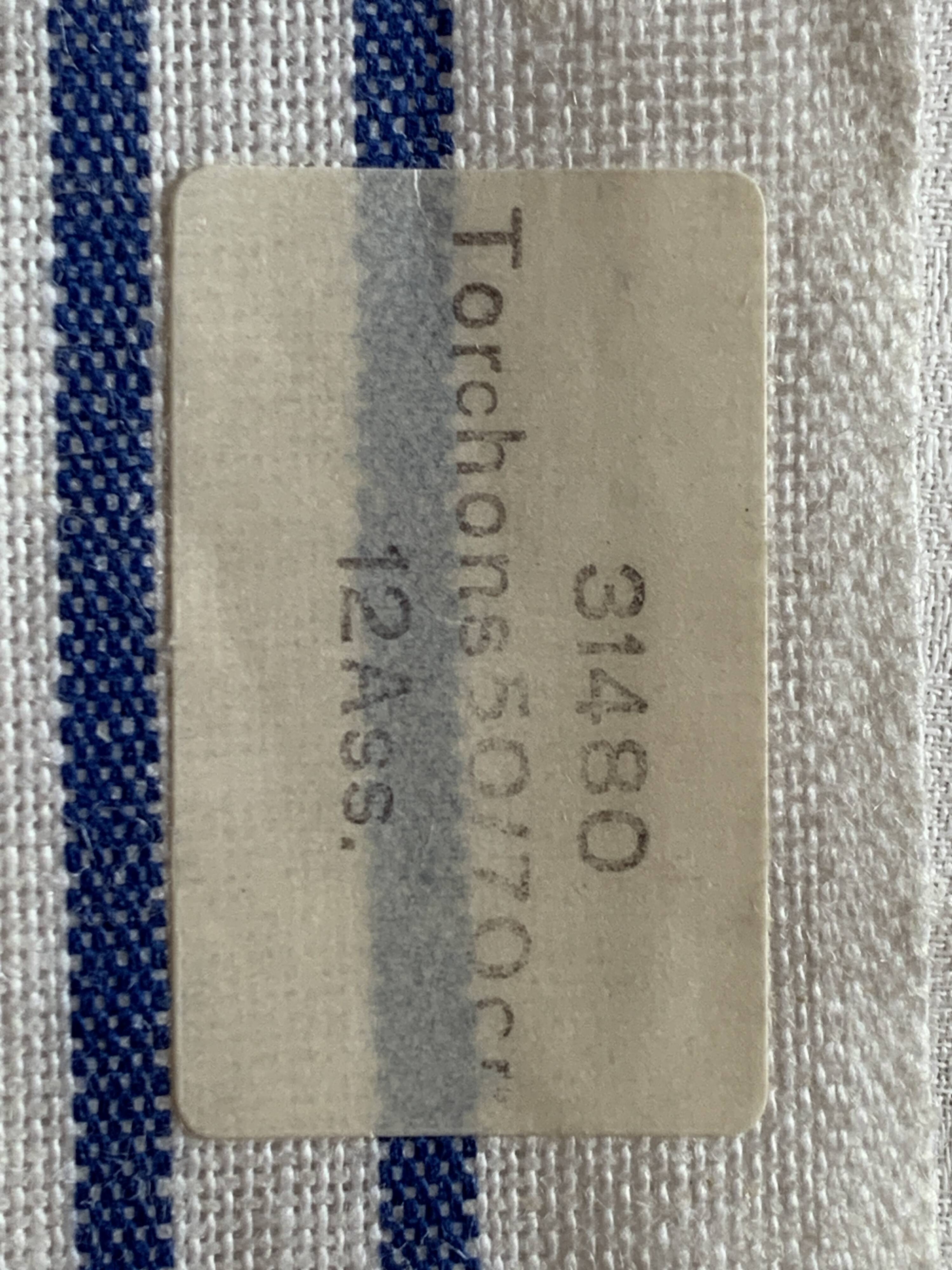 Linen and cotton tea towel 1950