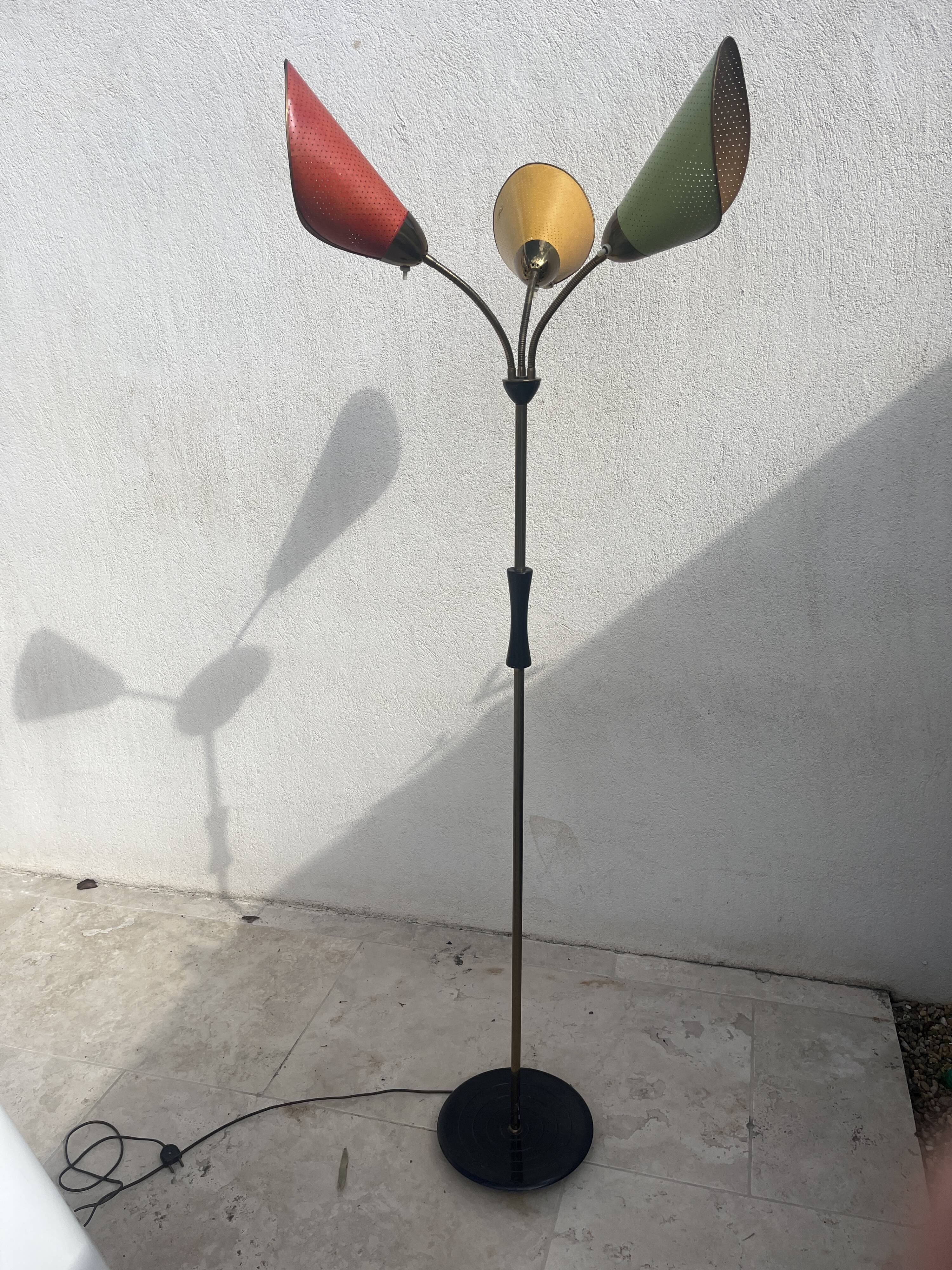 1960s designer floor lamp for Lidokov