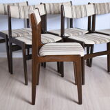 Komplet sześciu krzeseł proj. E Buch, Dania, 60s