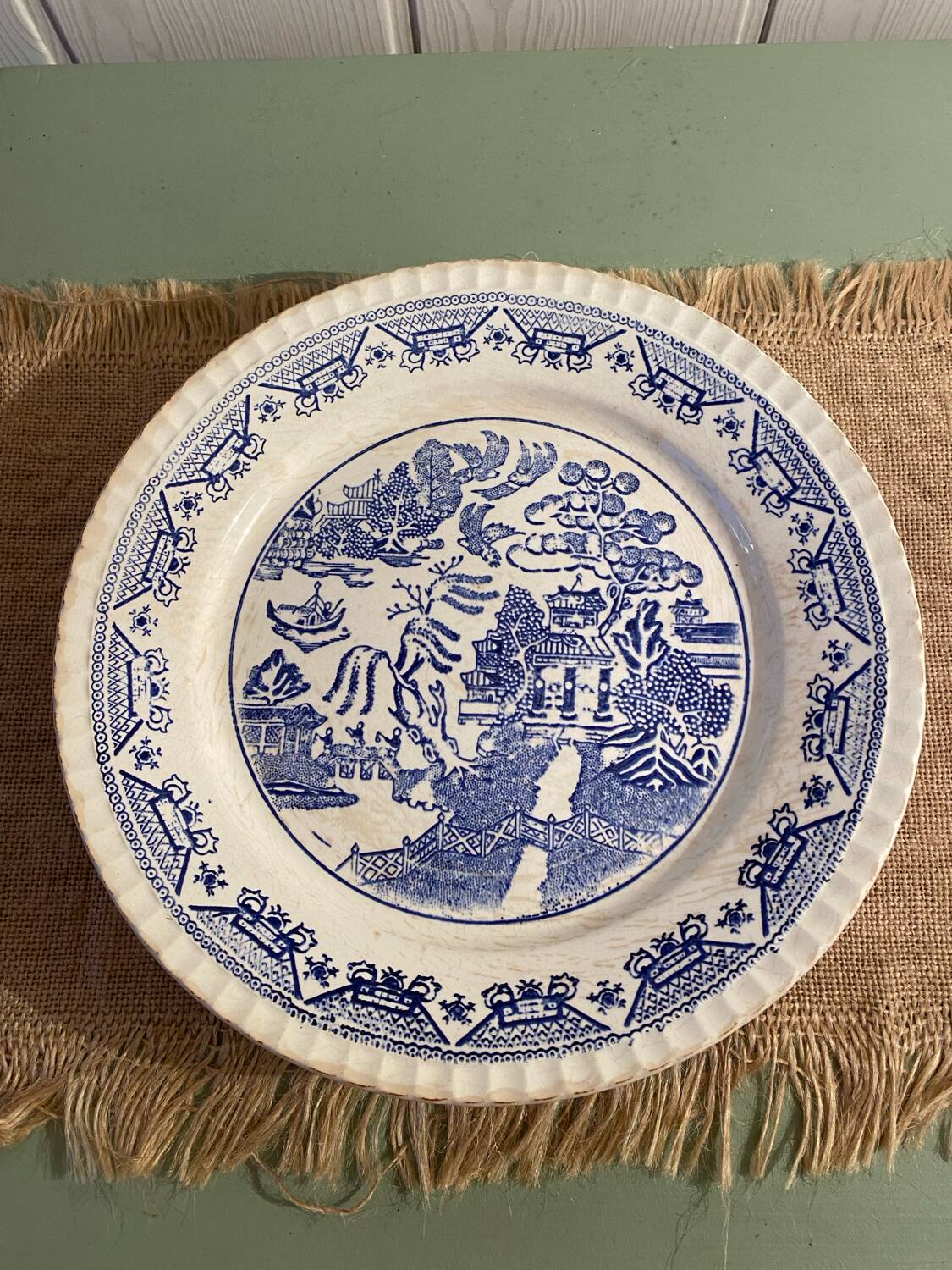 Willow plate Sarreguemines