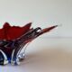 Important Murano blown glass centrepiece – Ruby red and blue