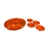 Vintage 1970s orange plastic Prisunic Flair aperitif platter