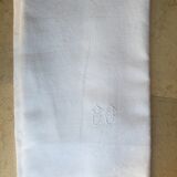 DA monogram linen tablecloth