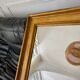 Antique gilded wood mirror 50x60cm
